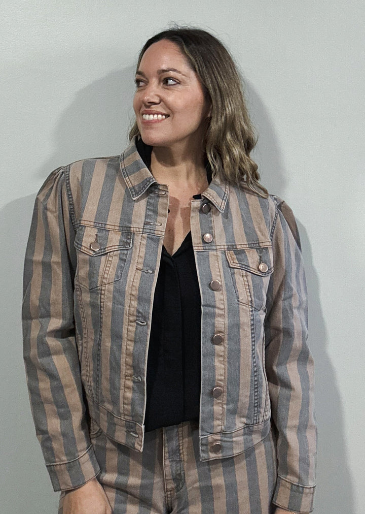 Chaqueta denim | Rayas