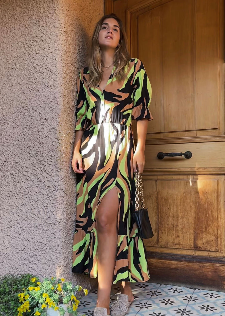 Vestido Coni | Negro, Café