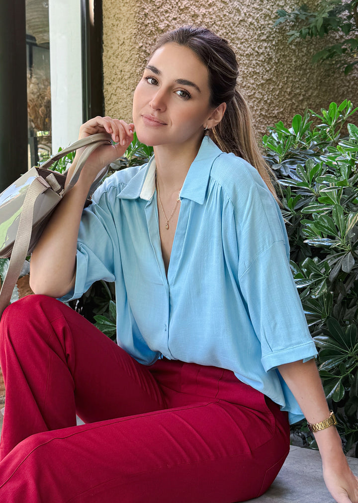 Blusa Eloísa | Celeste