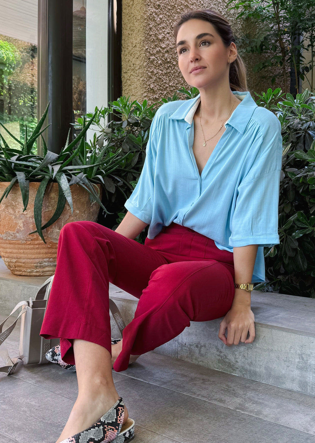 Blusa Eloísa | Celeste