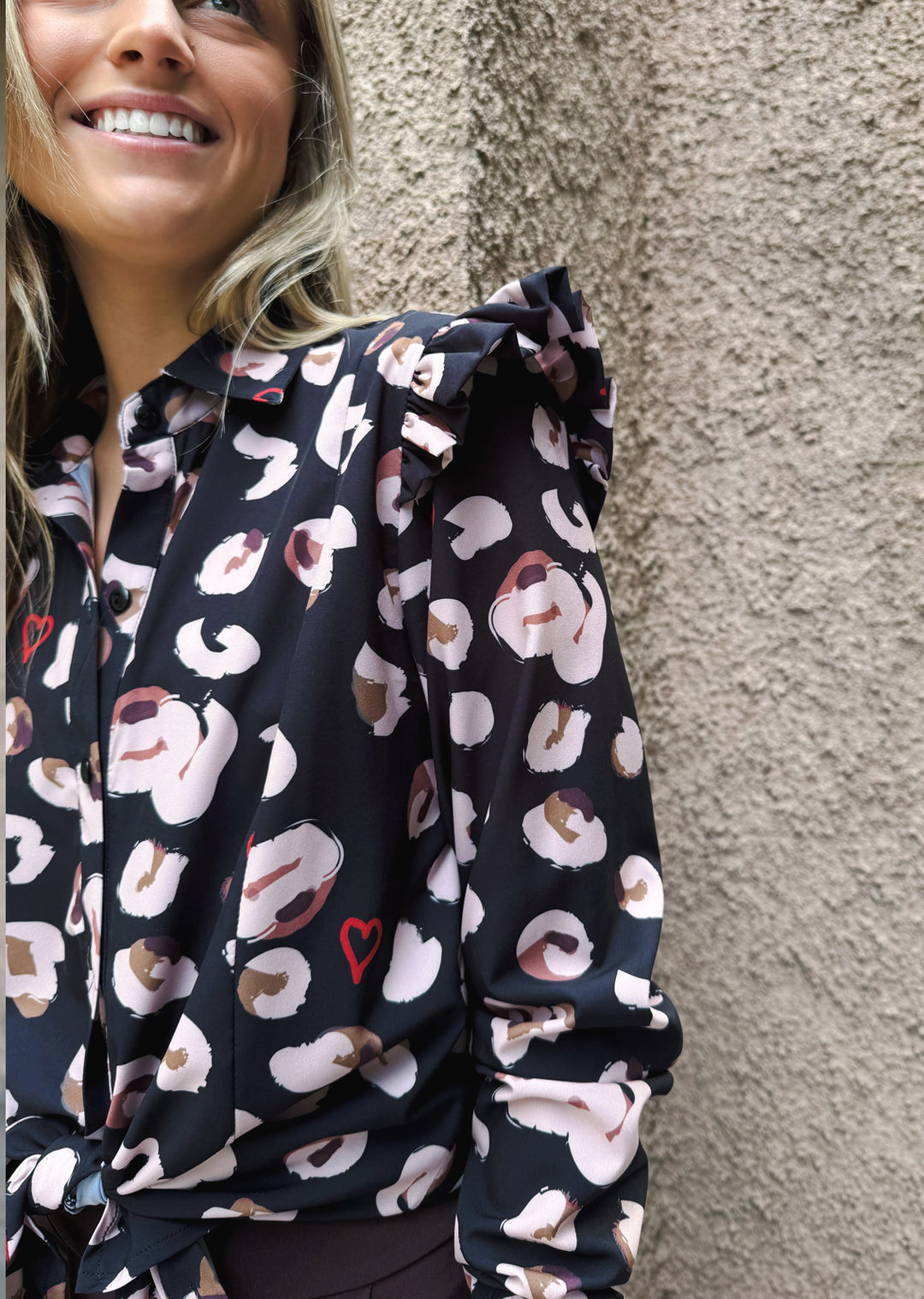 Blusa Estela | Print fondo negro