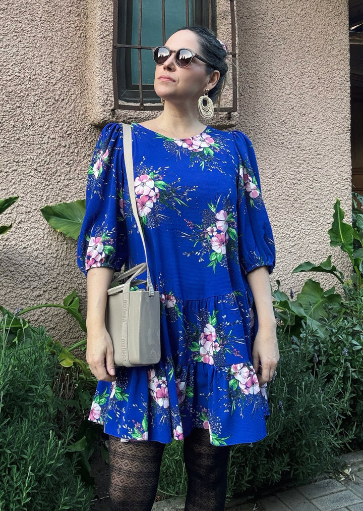 Vestido Gloria | Flores azul