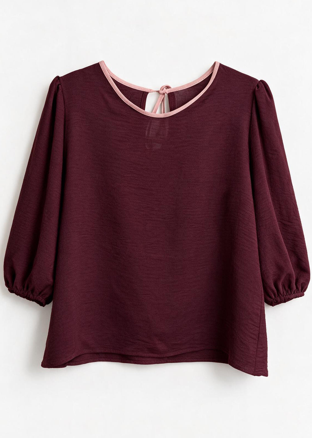 Blusa Gloria manga 3/4 | Burdeo, palo rosa