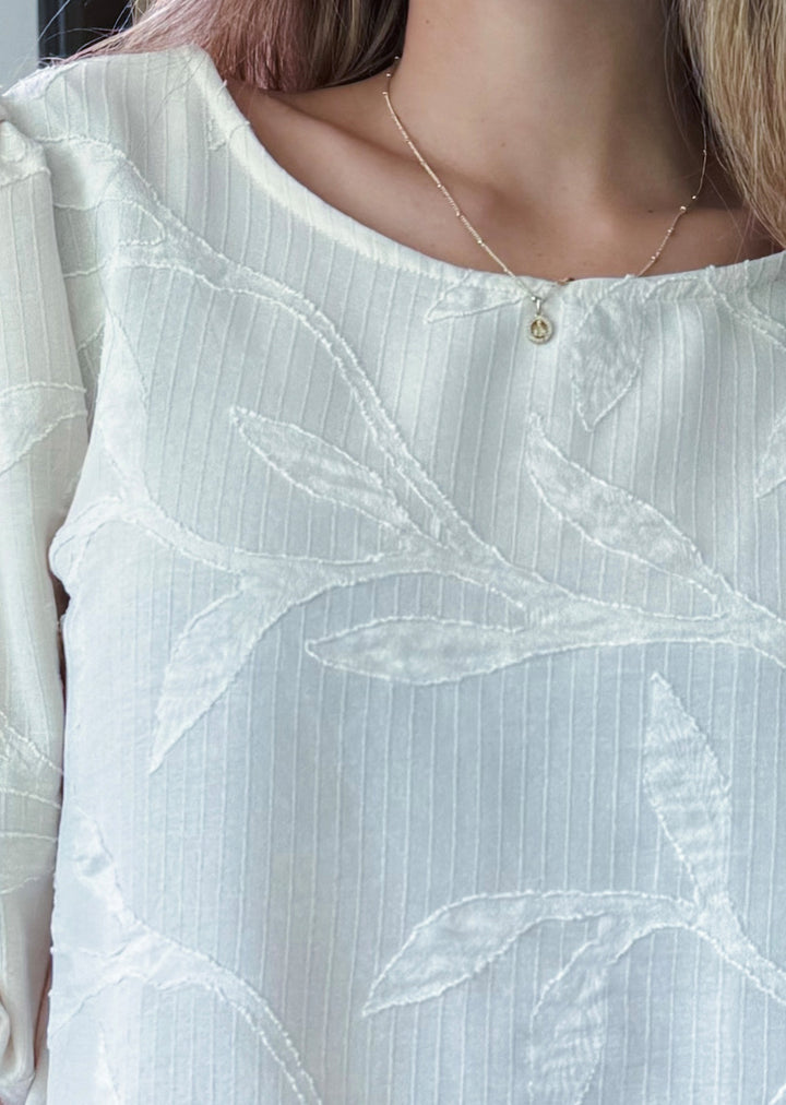 Blusa Gloria | Crudo hojas