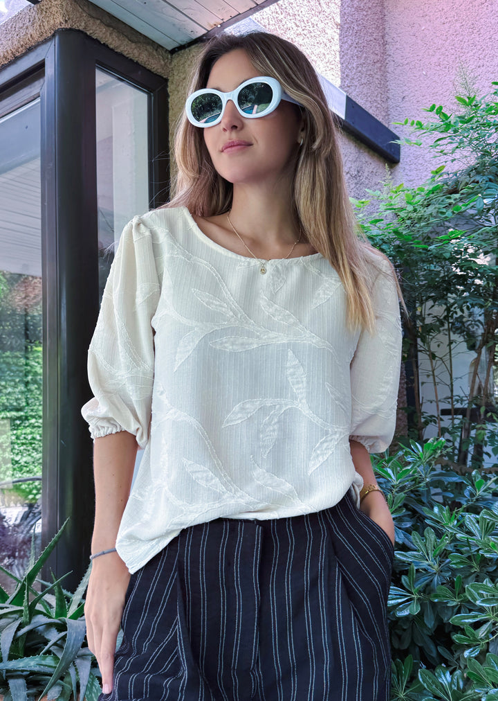 Blusa Gloria | Crudo hojas
