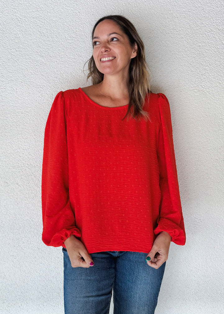 Blusa Gloria Manga Larga | Roja