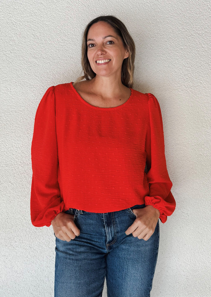 Blusa Gloria Manga Larga | Roja