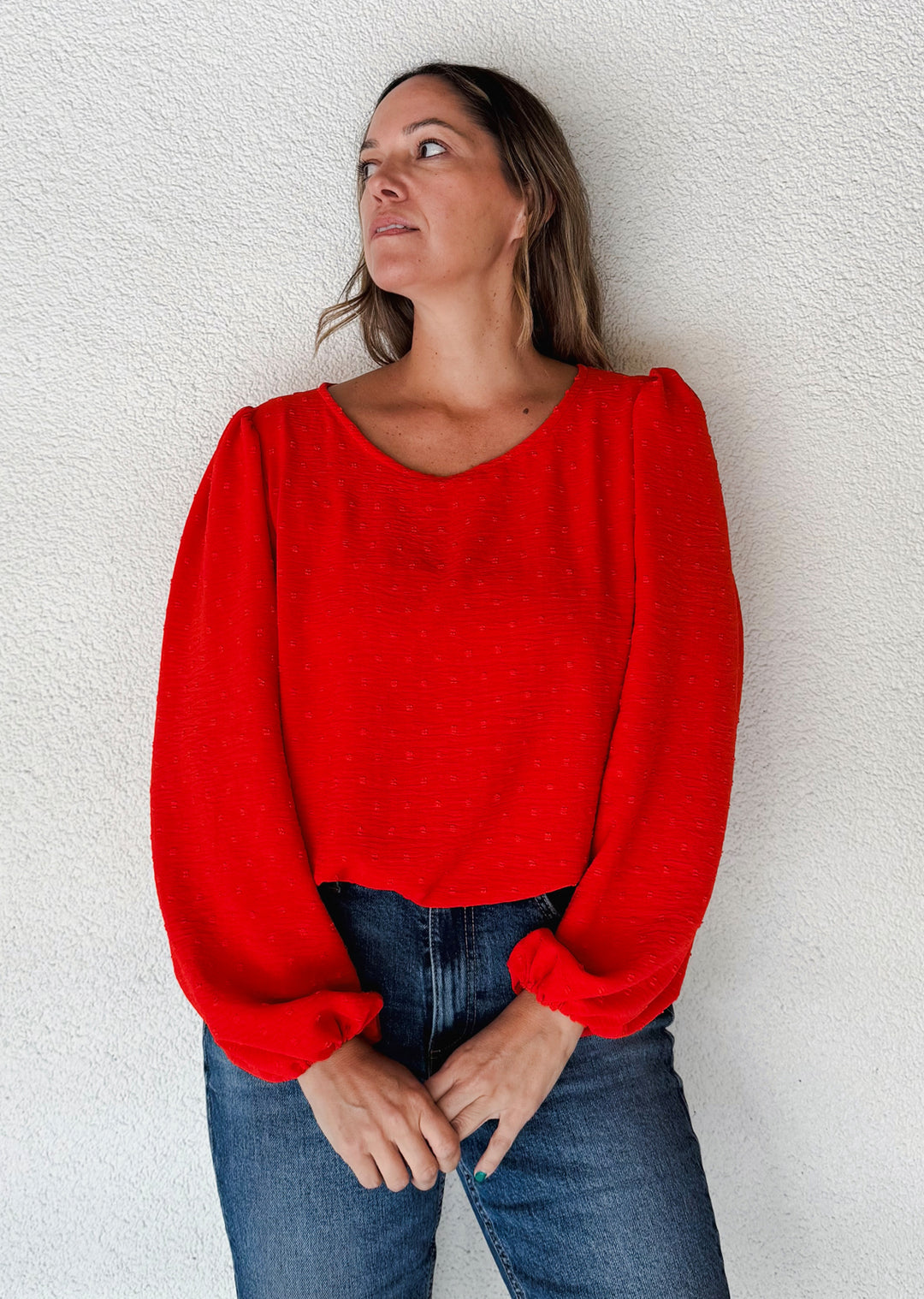 Blusa Gloria Manga Larga | Roja