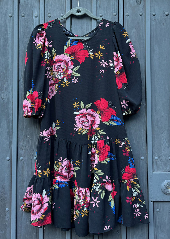 Vestido Gloria | Flores negro