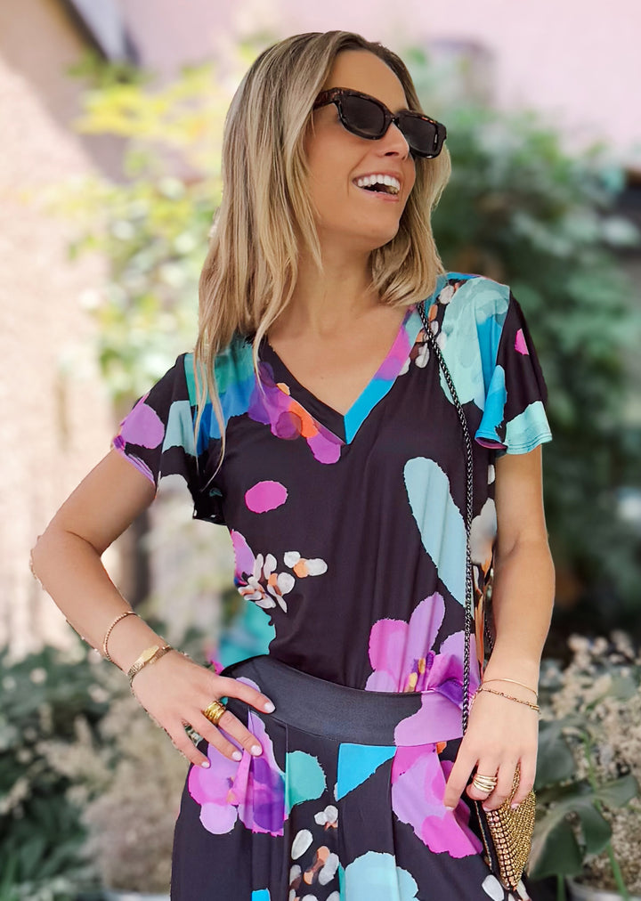 Polera Mane | Flores  - COLAB. "IGNACIA JULLIAN"