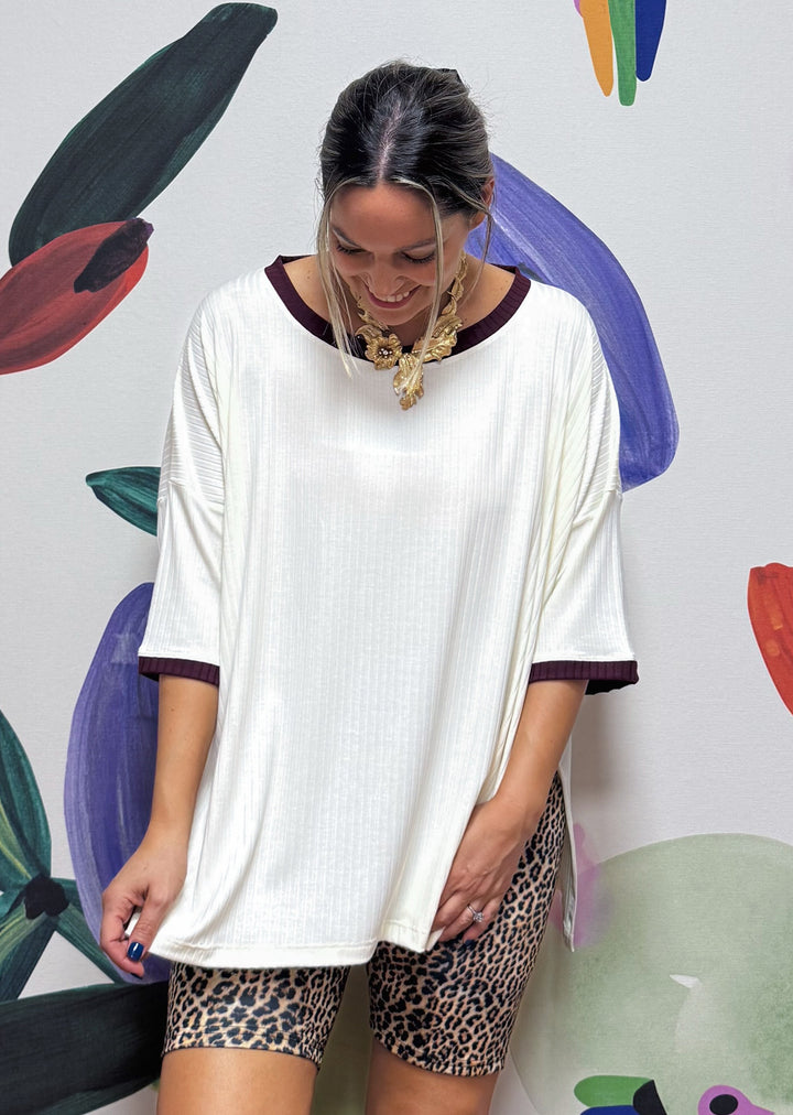 Polera Irene | Crudo + Burdeo