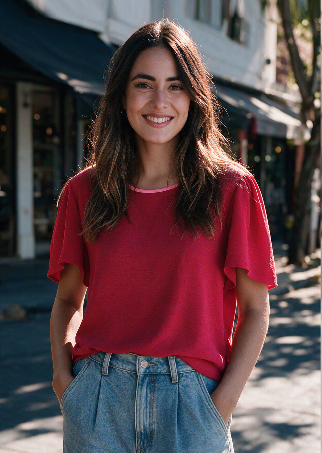 Blusa Ita | Roja, fucsia