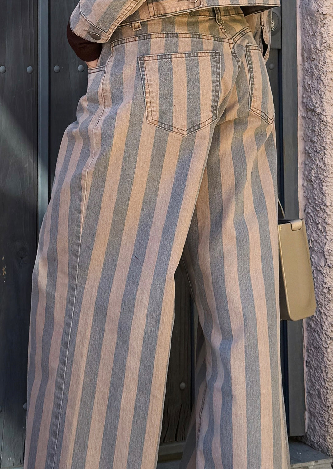 Jeans Wide leg Violeta | Rayas