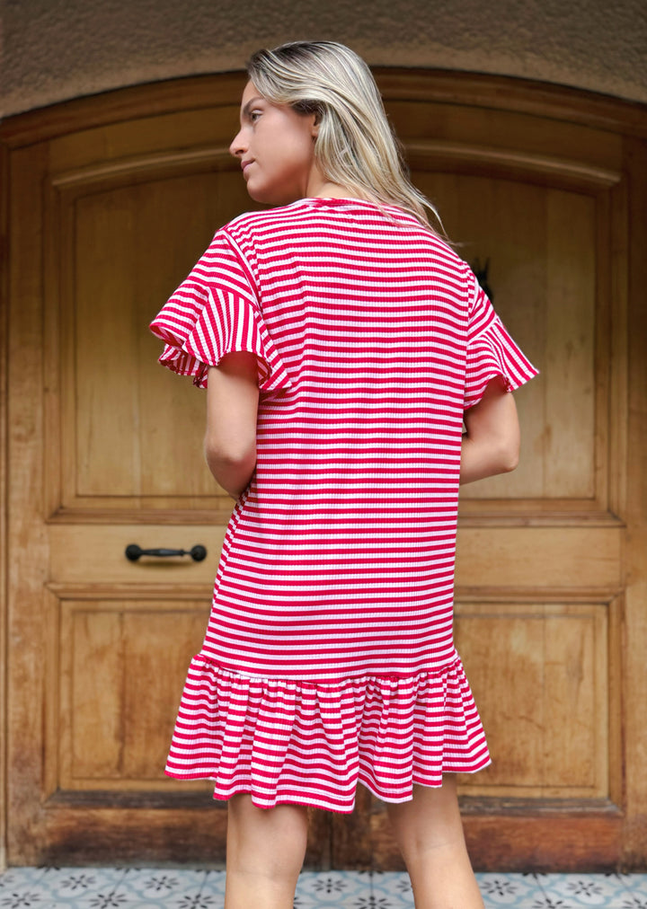 Vestido Josefina  | Líneas Rojo
