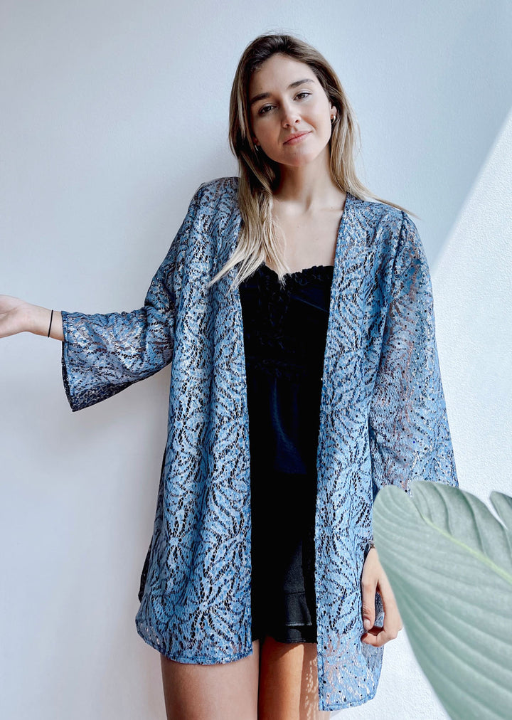 Kimono | Azul - Dorado