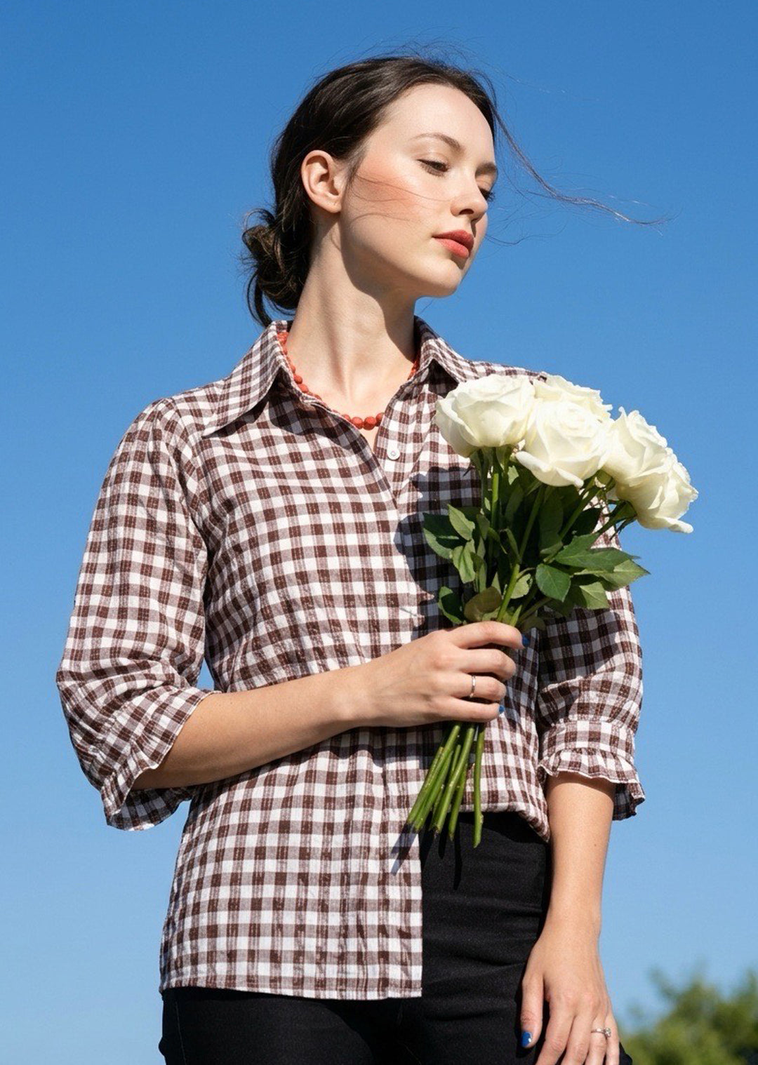Blusa Kika | Escocés Chocolate