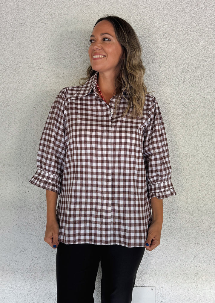 Blusa Kika | Escocés Chocolate