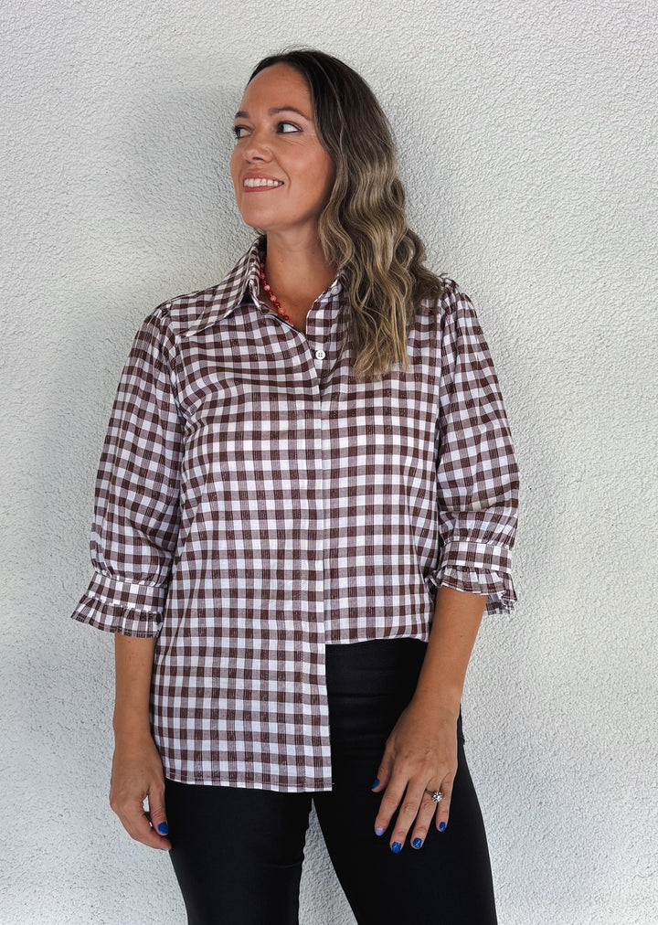 Blusa Kika | Escocés Chocolate