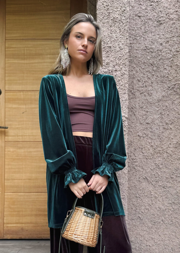 Kimono Midi | Velvet, Verde
