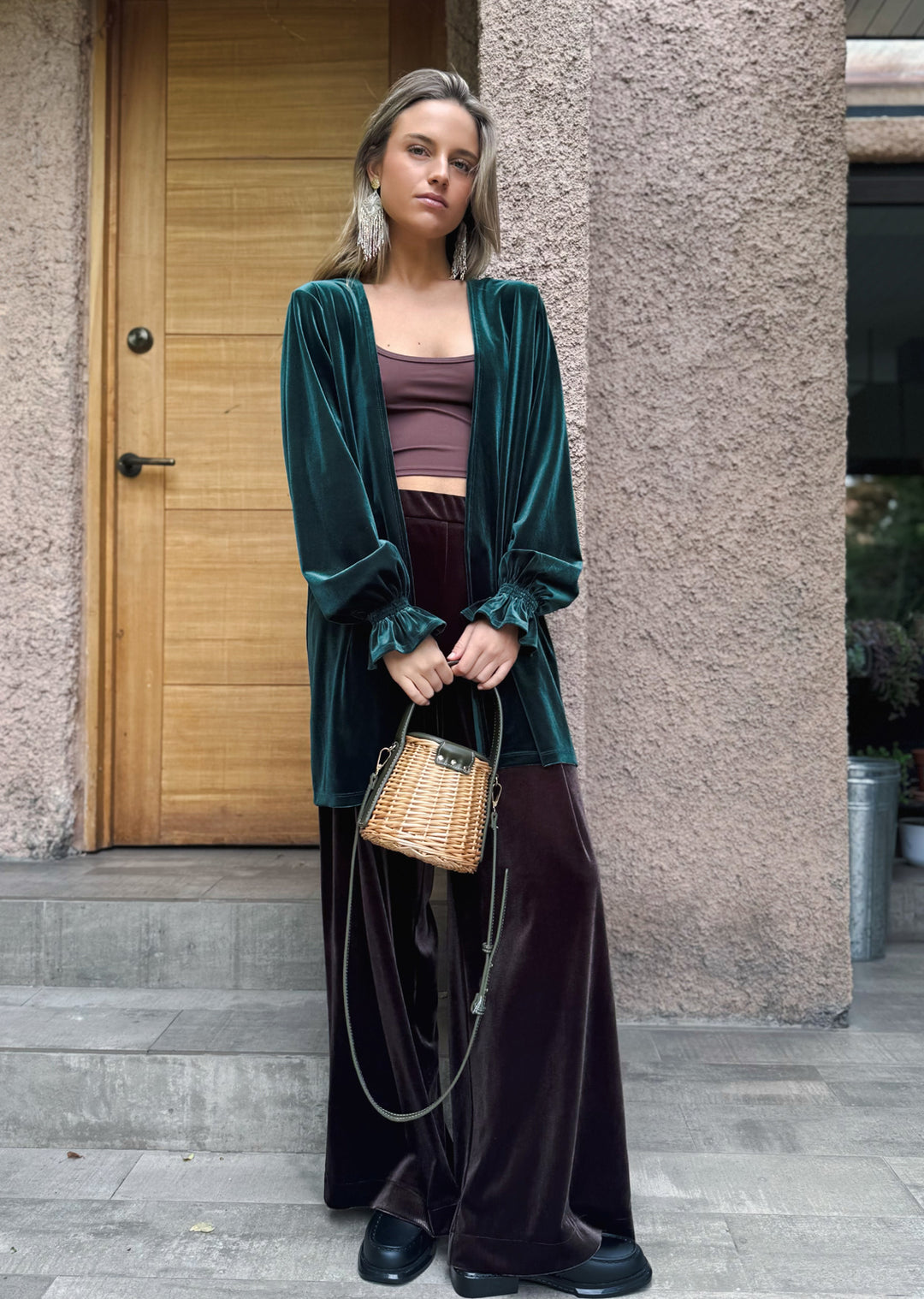 Kimono Midi | Velvet, Verde