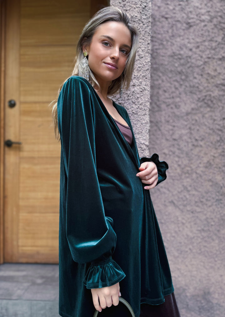 Kimono Midi | Velvet, Verde