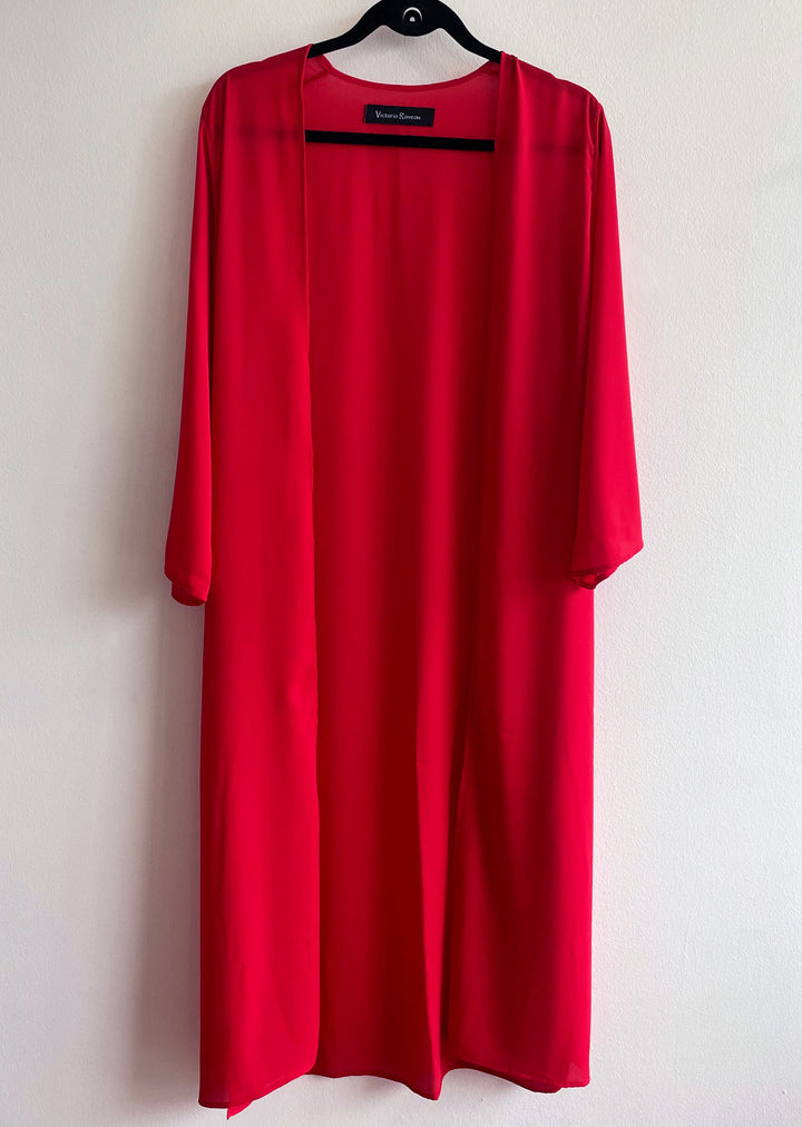 Kimono Maxi | Gasa - Rojo