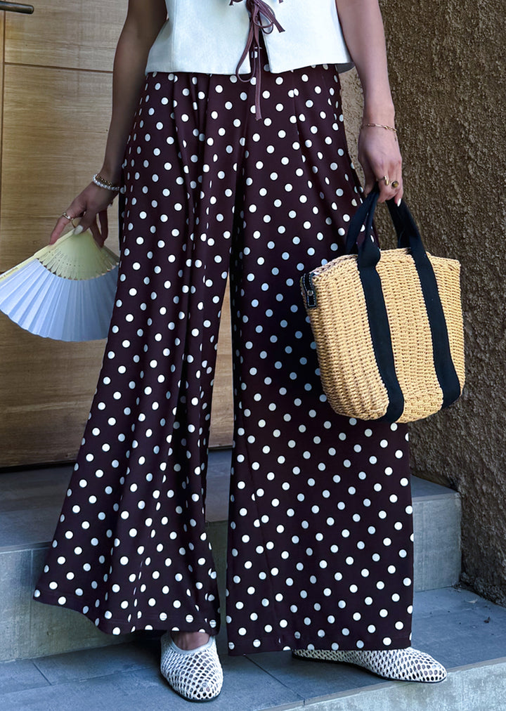 Pantalón Ale | Lunares fondo chocolate