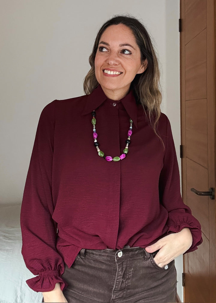 Blusa Lua | Burdeo