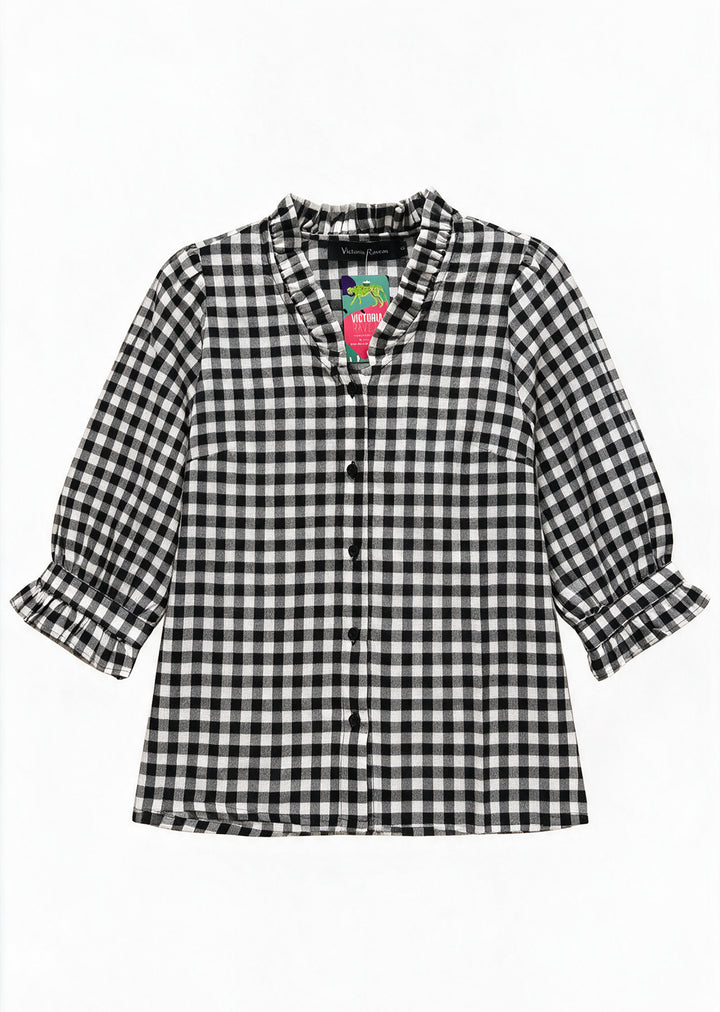 Blusa Caro | Cuadrillé negro