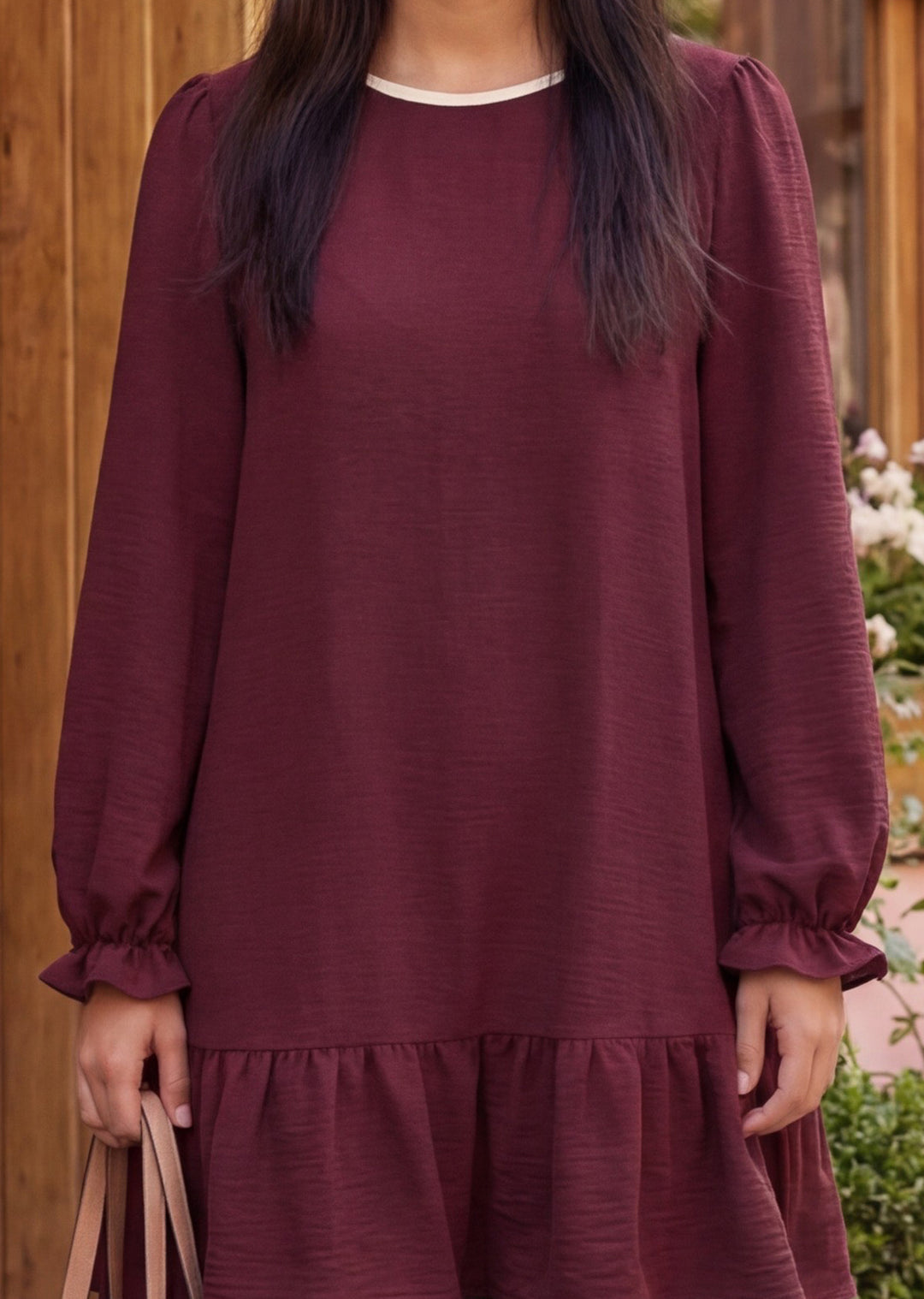 Vestido Mila | Burdeo , arena