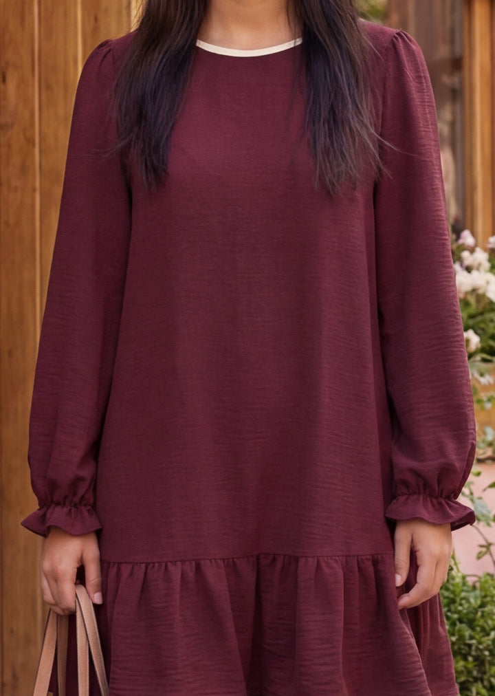 Vestido Mila | Burdeo , arena