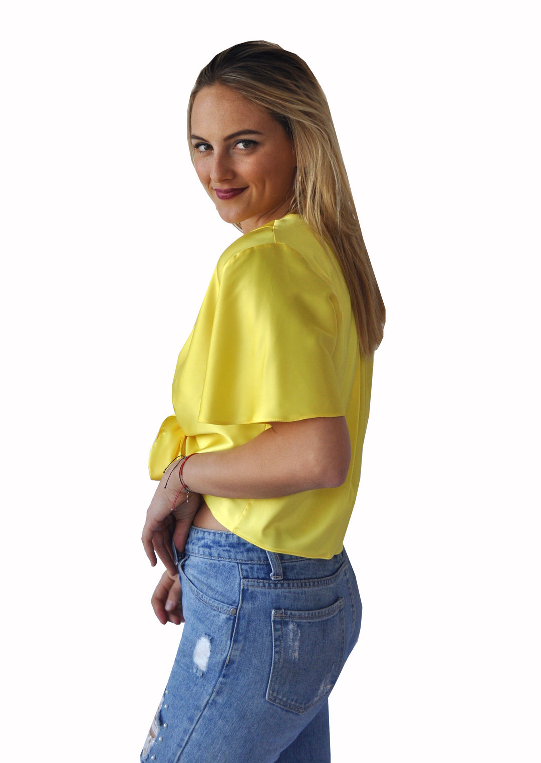 Top Augusta | Satín Amarillo