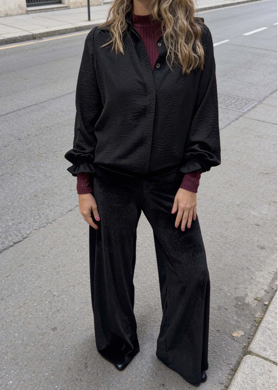 Pantalón Palazo | Negro