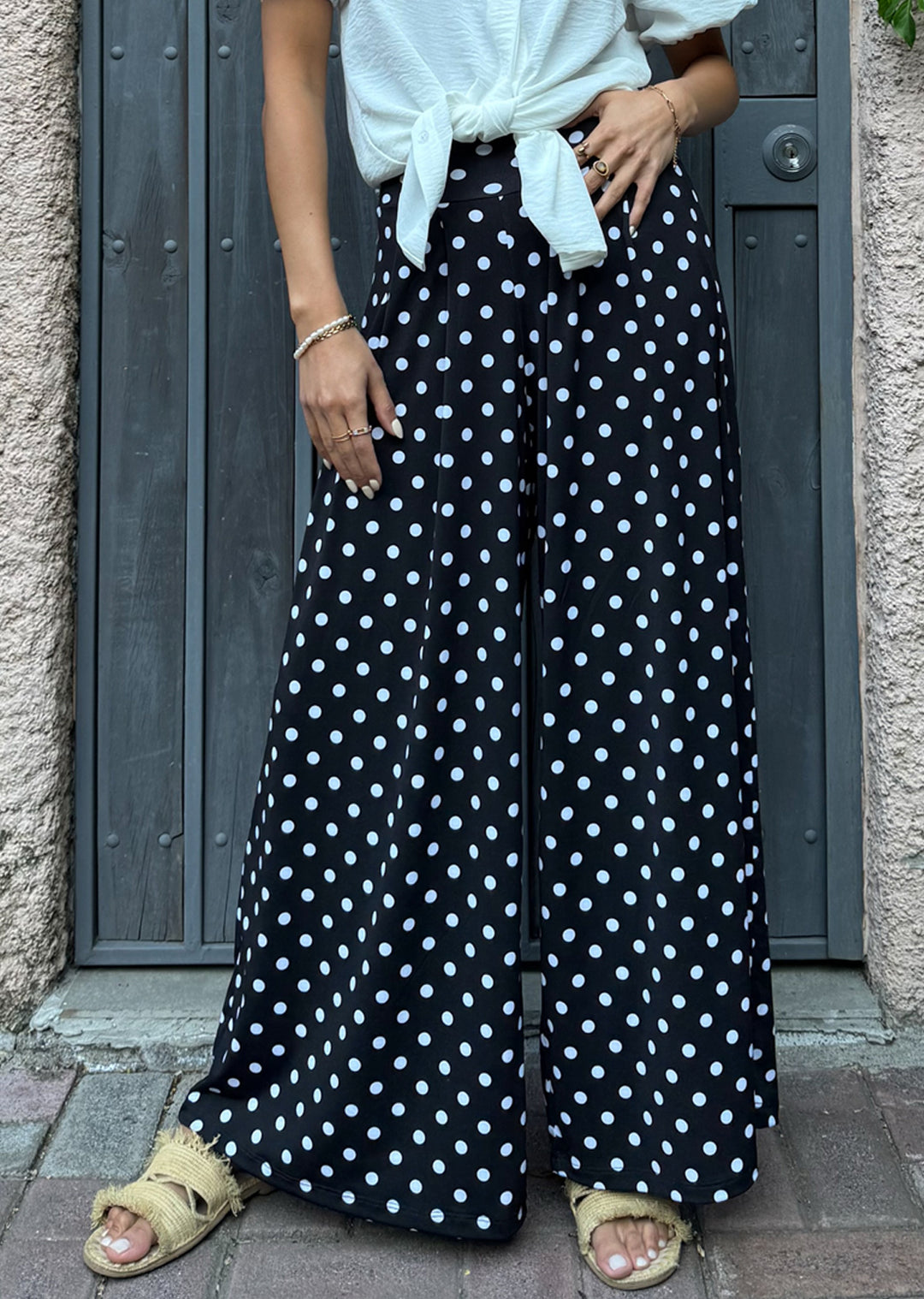 Pantalón Ale | Lunares Fondo Negro