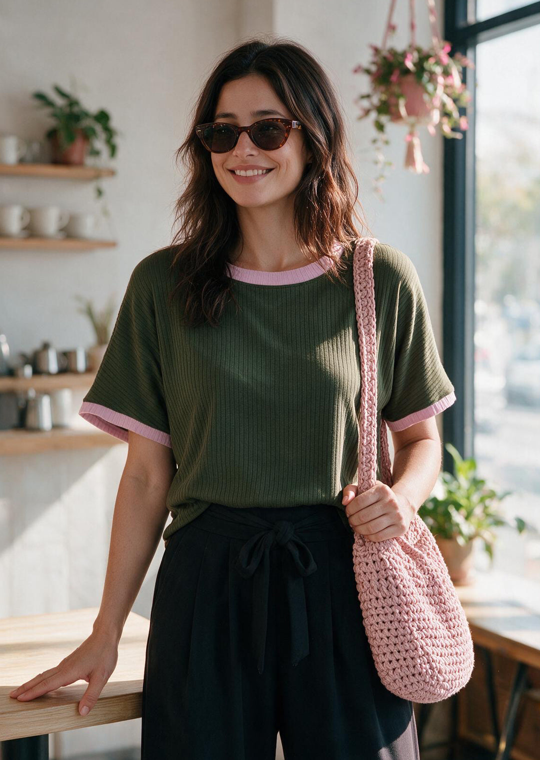Polera Pili | Musgo, lila