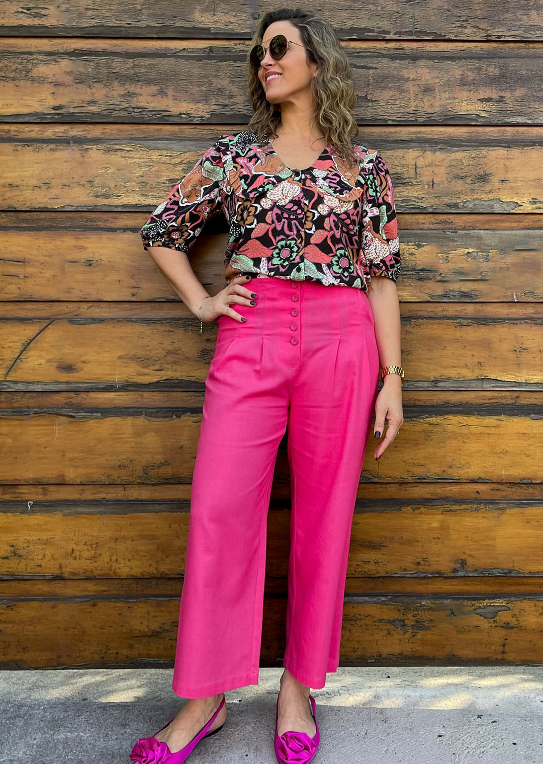 Pantalón Florencia | Fucsia