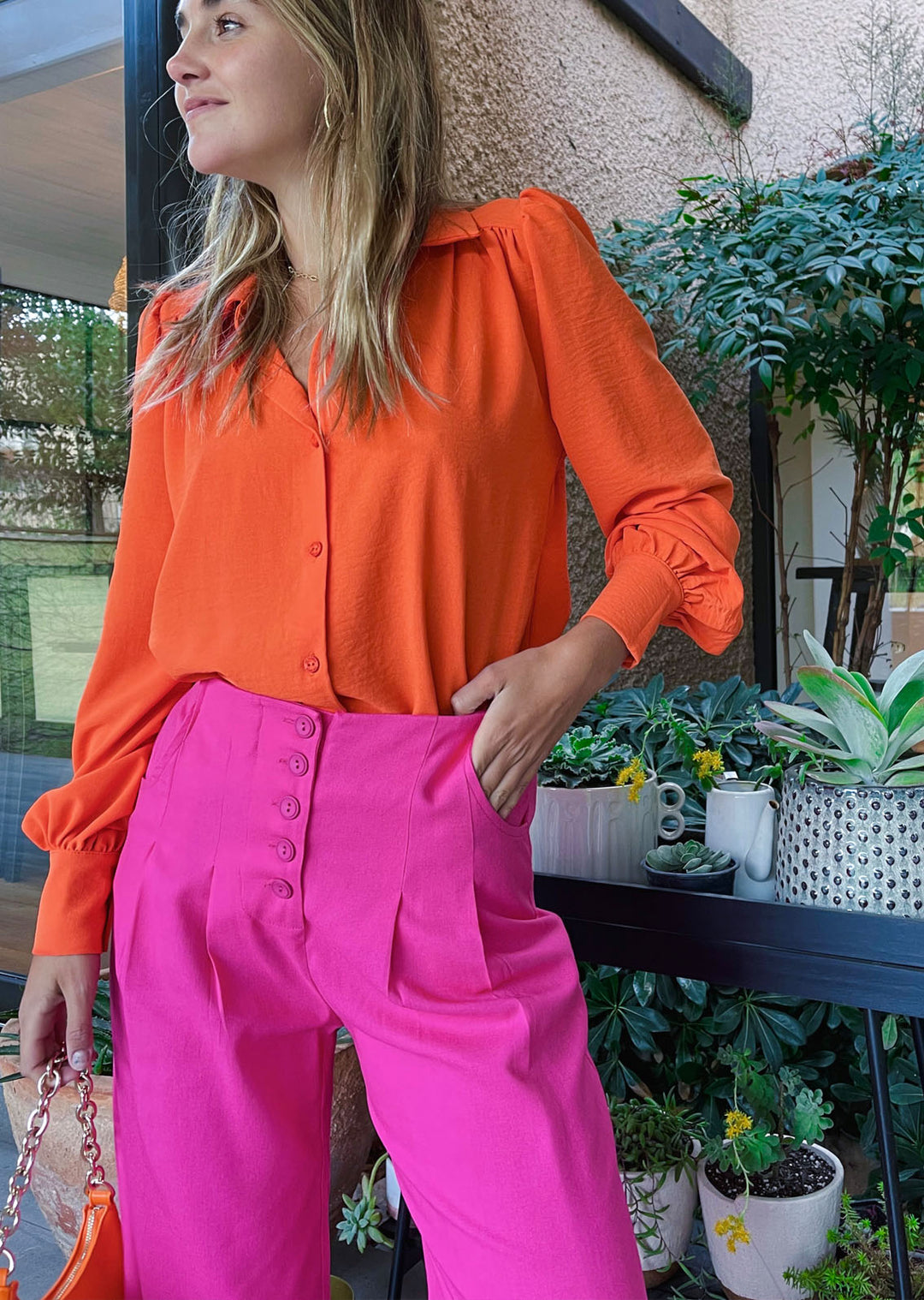 Pantalón Florencia | Fucsia