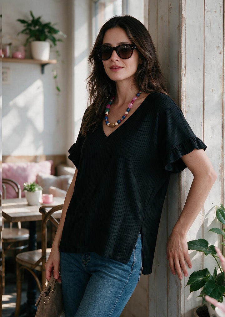 Polera Angela | Negra