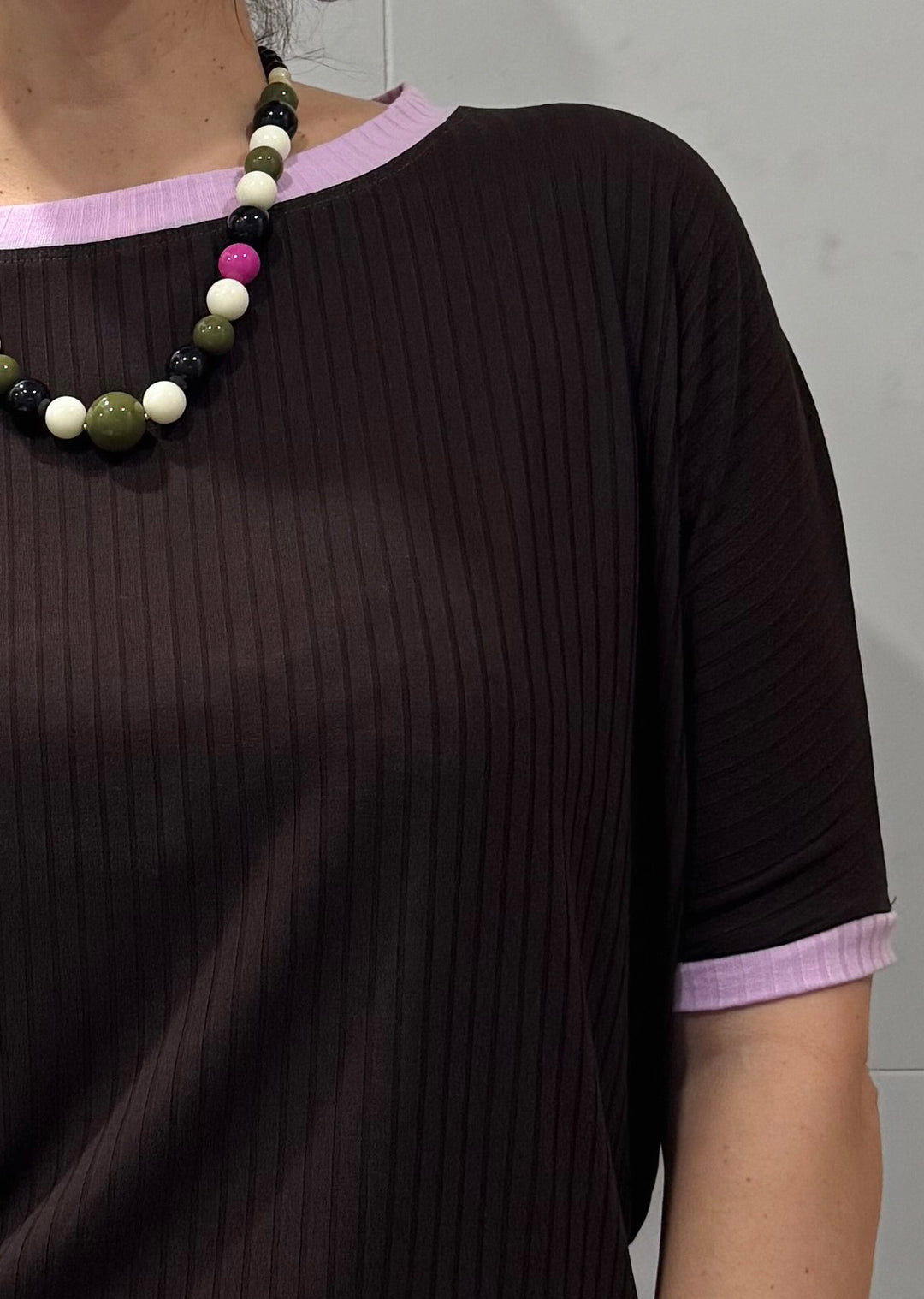 Polera Pili | Chocolate, lila