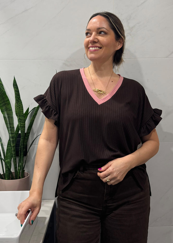 Polera Angela | Chocolate, palo rosa