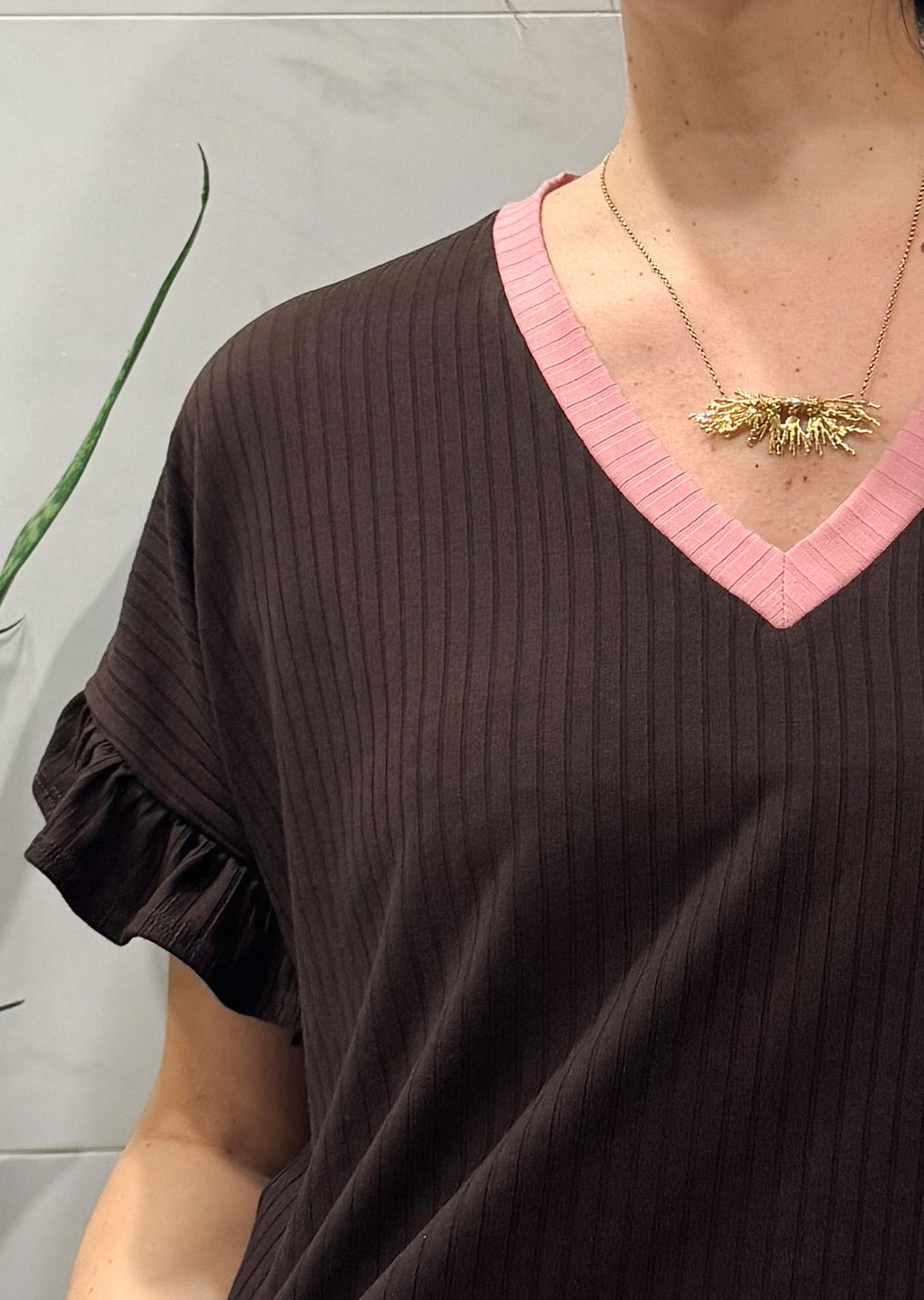 Polera Angela | Chocolate, palo rosa