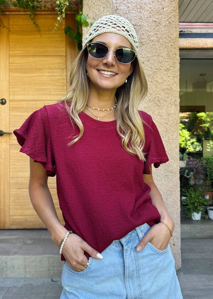 Polera Amparo | Burdeo