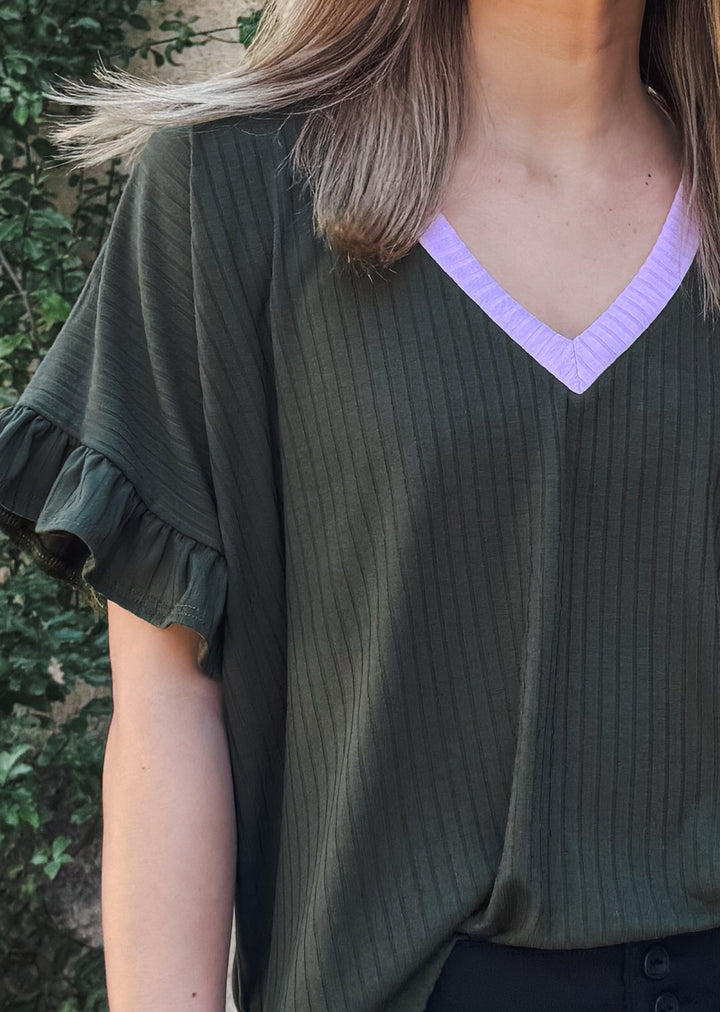 Polera Angela | Musgo, lila
