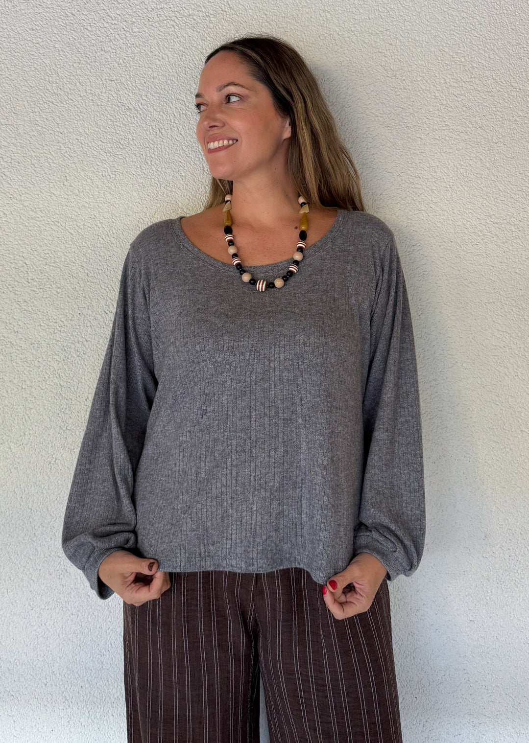 Polera Renata | LANILLA Gris