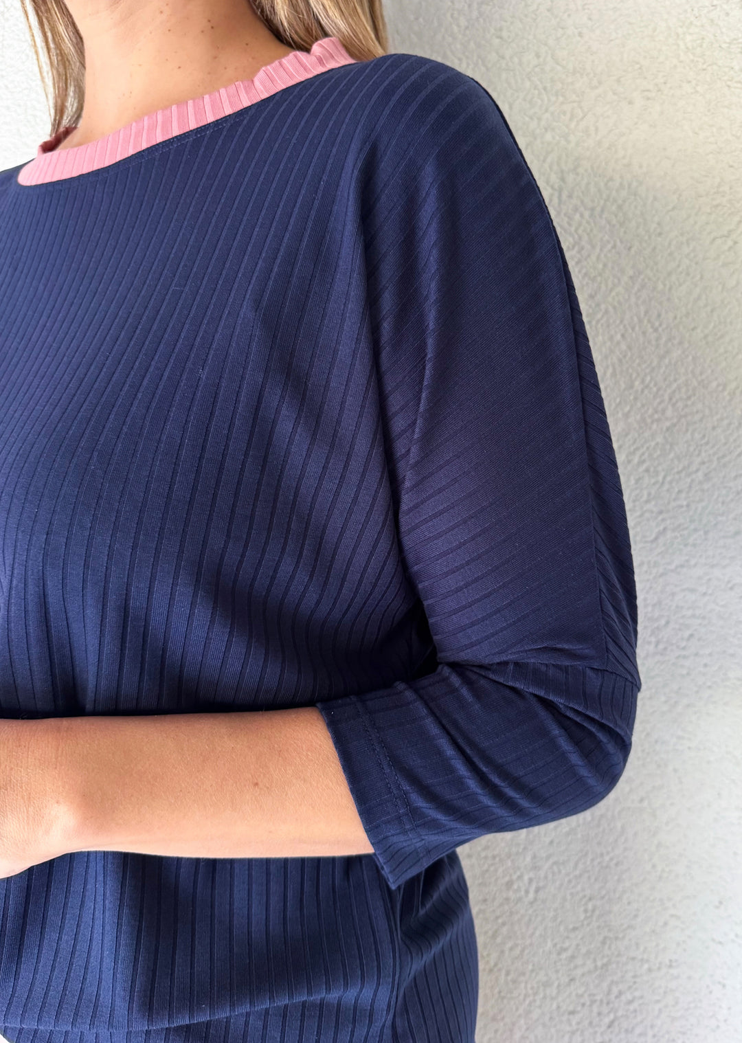 Polera Tere | Azul, pink