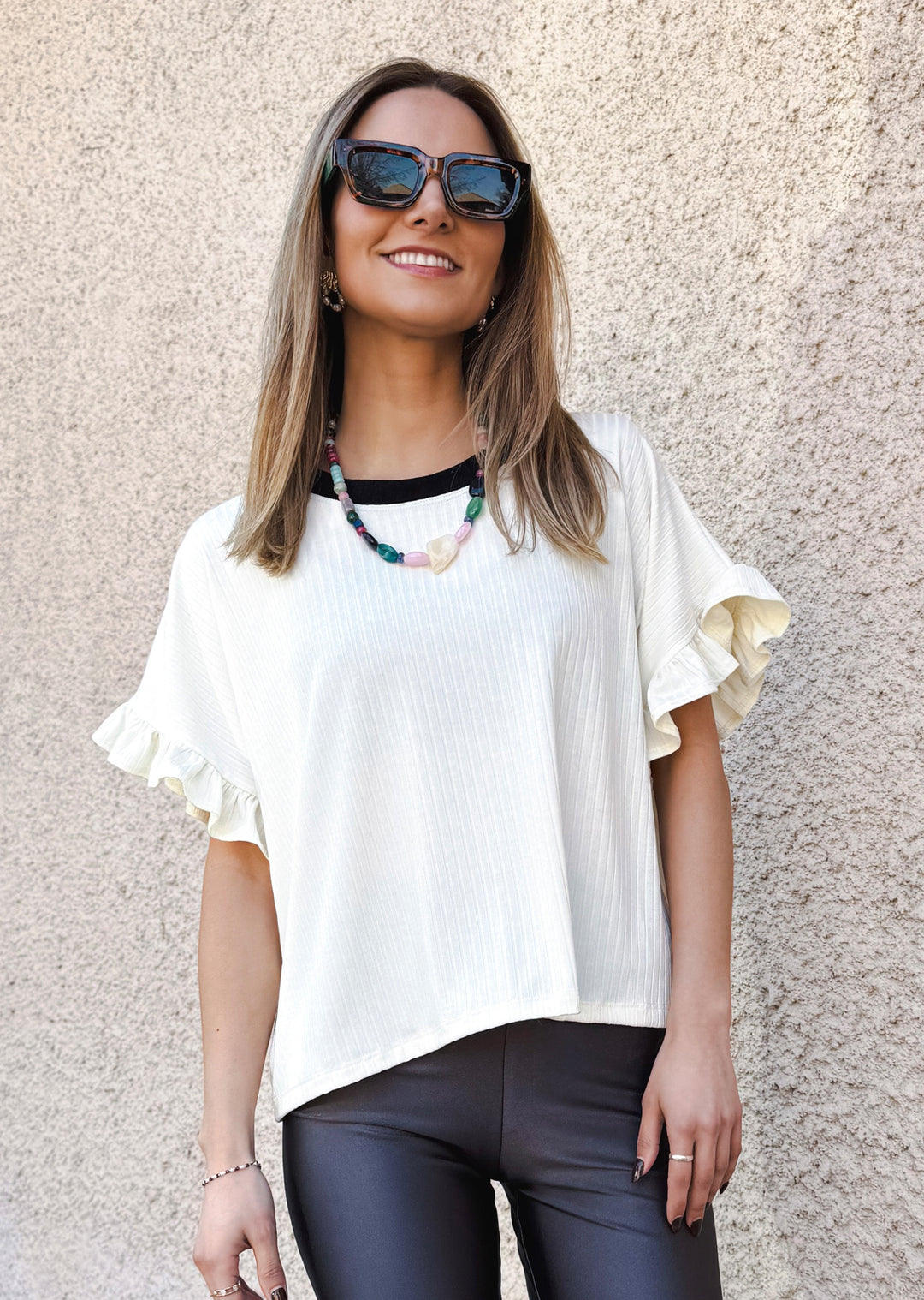 Polera Clari | Crudo, negra