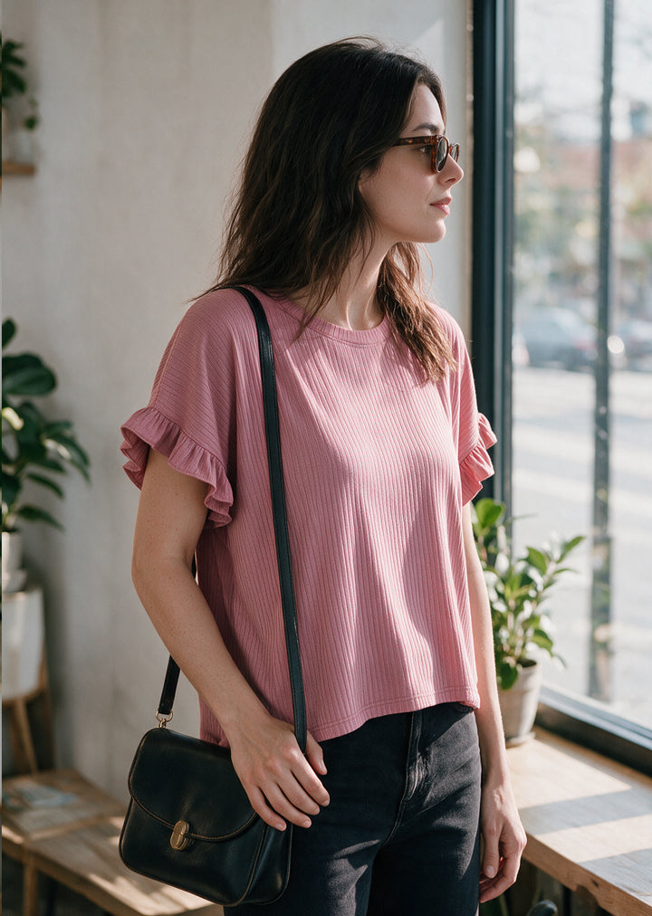Polera Clari | Palo rosa