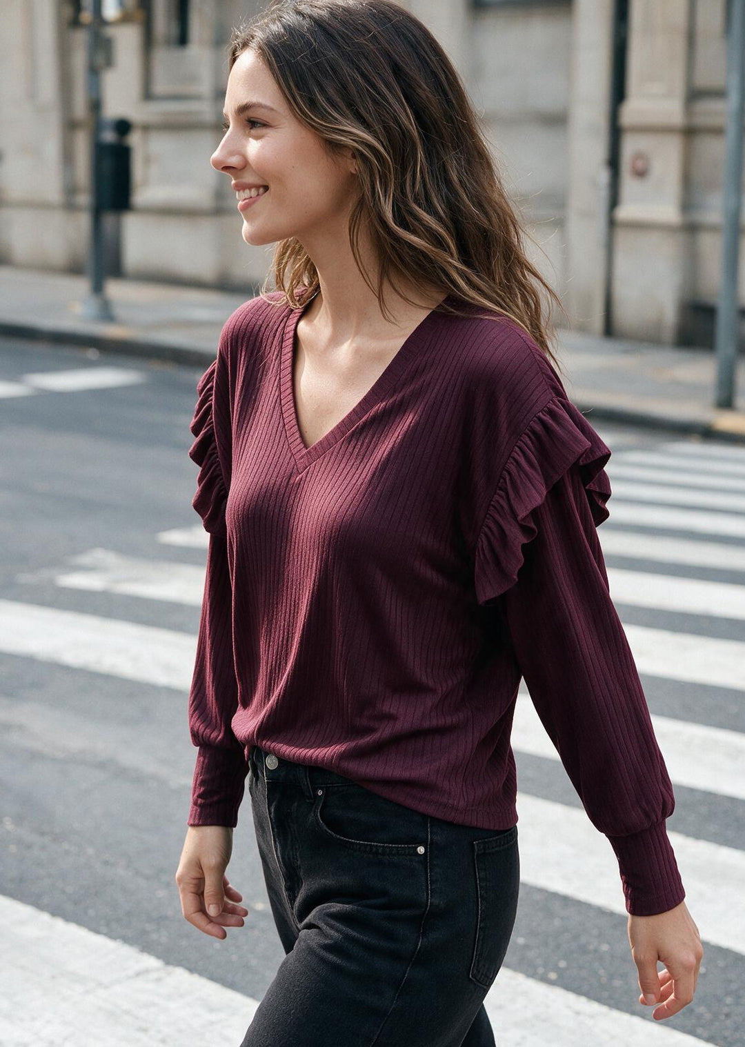 Polera Gala | Burdeo