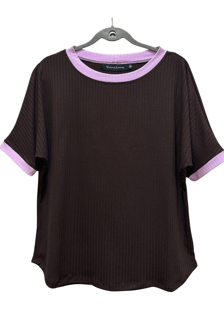 Polera Pili | Chocolate, lila