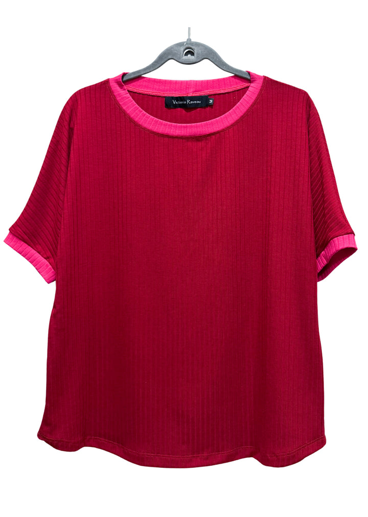 Polera Pili | Roja, fucsia